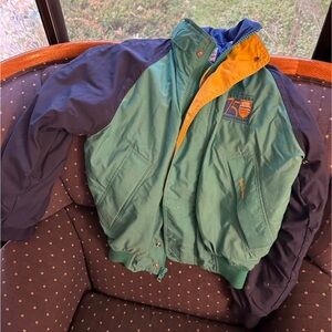 Helly Hansen Blue and Green Vintage Sport Jacket